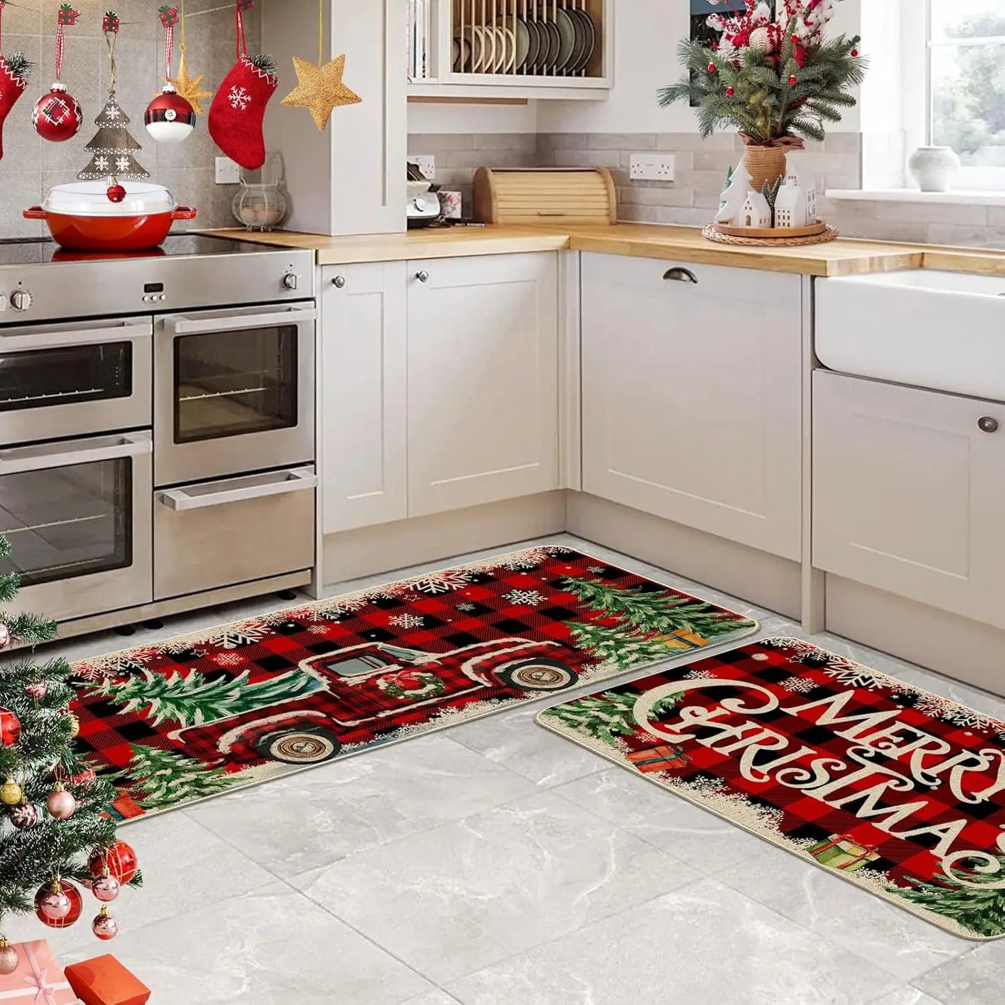 Cozy Christmas Kitchen Mats